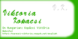 viktoria kopacsi business card