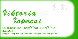 viktoria kopacsi business card